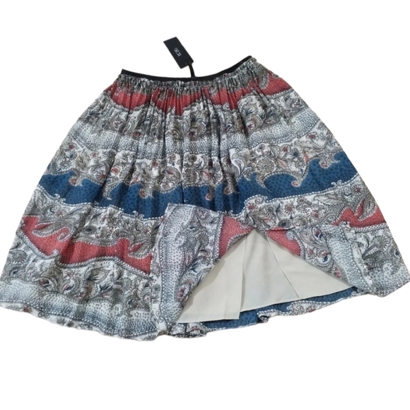 BCBG Paris~Size 2~Multi Colored Paisley Skirt NWT - Picture 1 of 7
